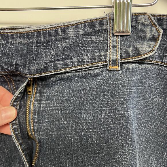 VTG 90s Y2K Paris Blues Denim Maxi Skirt Plus Size 23 3X Blue Stretch Hippie - Picture 6 of 11